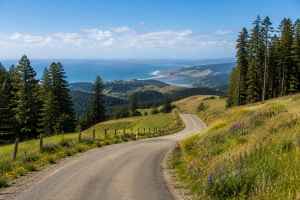 Bald Hills Road above the redwood forests near Orick